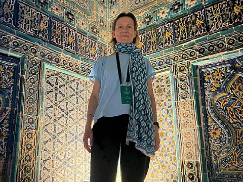 Charlotte Kramer in Uzbekistan Charlotte Kramer in Uzbekistan